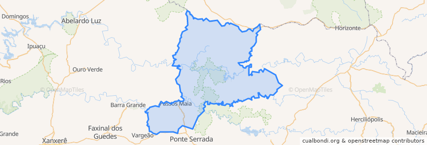 Mapa de ubicacion de Passos Maia.