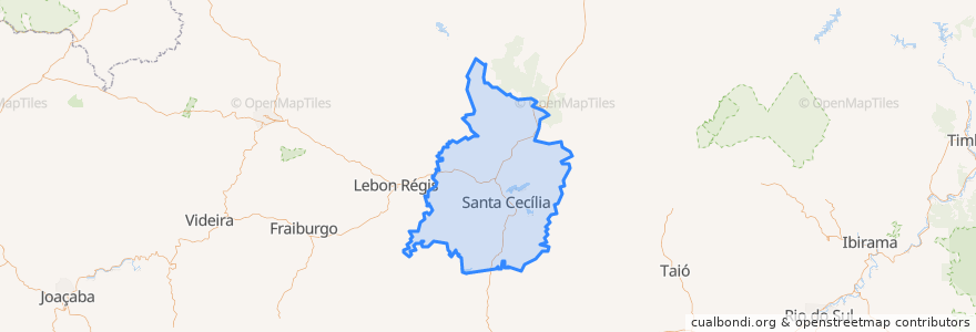 Mapa de ubicacion de Santa Cecília.