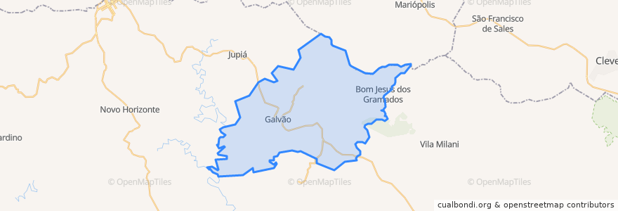 Mapa de ubicacion de Galvão.