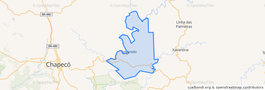 Mapa de ubicacion de Arvoredo.