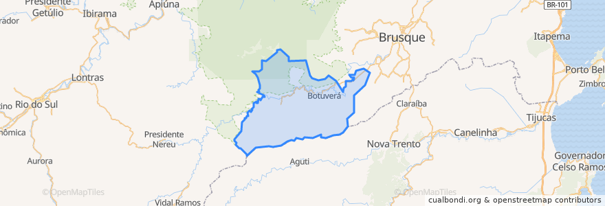 Mapa de ubicacion de Botuverá.