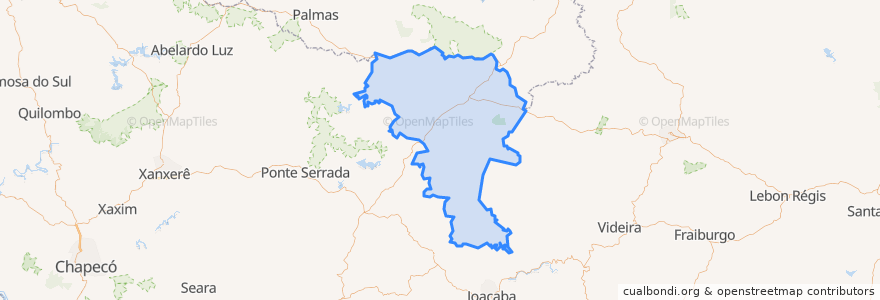 Mapa de ubicacion de Água Doce.