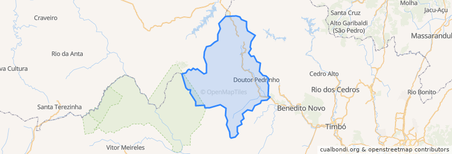 Mapa de ubicacion de Doutor Pedrinho.