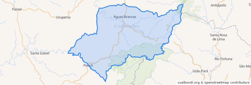 Mapa de ubicacion de Urubici.