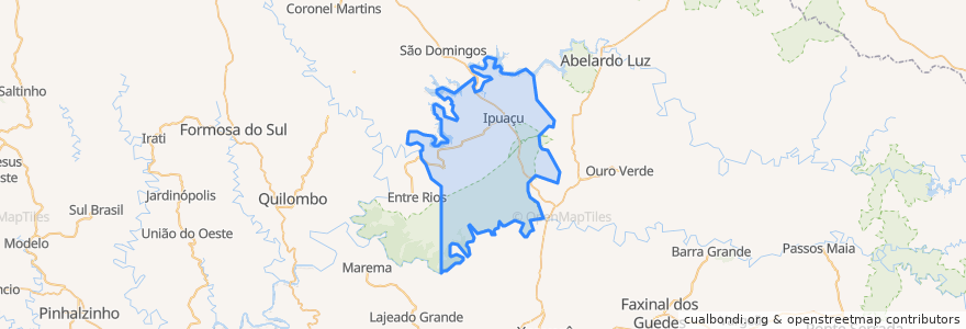 Mapa de ubicacion de Ipuaçu.