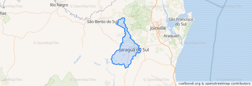 Mapa de ubicacion de Jaraguá do Sul.