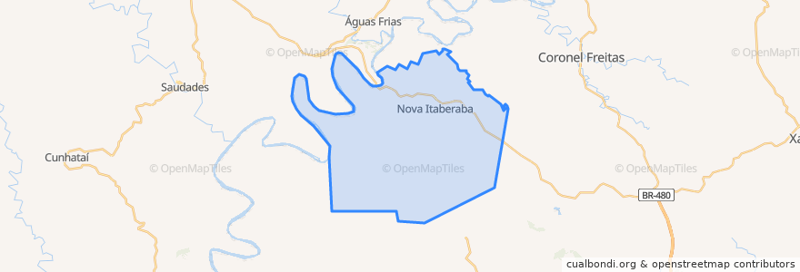 Mapa de ubicacion de Nova Itaberaba.