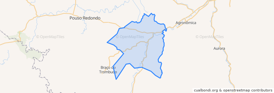 Mapa de ubicacion de Trombudo Central.