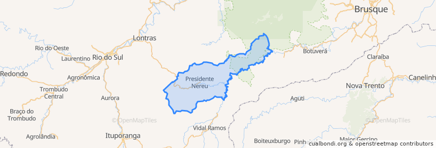 Mapa de ubicacion de Presidente Nereu.