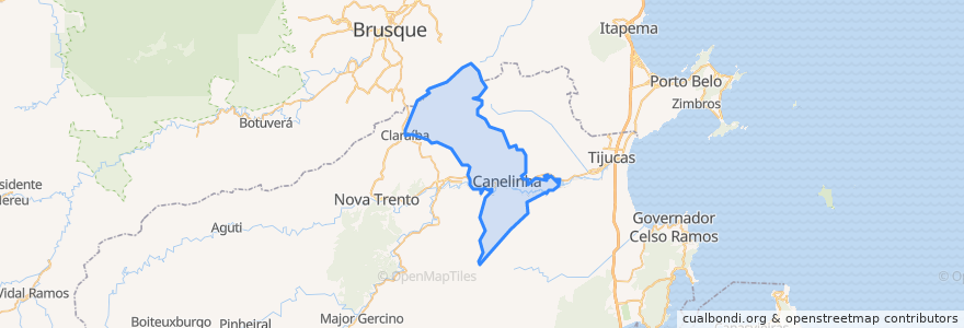 Mapa de ubicacion de Canelinha.