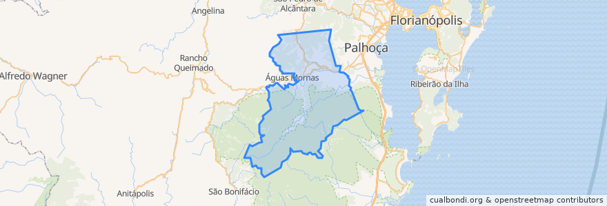 Mapa de ubicacion de Santo Amaro da Imperatriz.