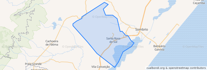 Mapa de ubicacion de Santa Rosa do Sul.