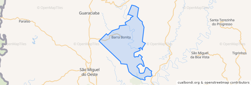 Mapa de ubicacion de Barra Bonita.