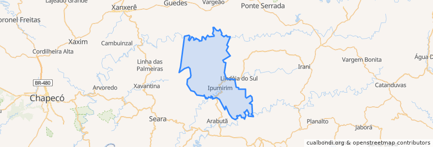 Mapa de ubicacion de Ipumirim.