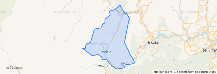 Mapa de ubicacion de Rodeio.