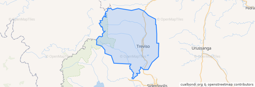 Mapa de ubicacion de Treviso.