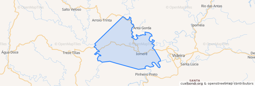 Mapa de ubicacion de Iomerê.