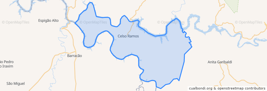 Mapa de ubicacion de Celso Ramos.