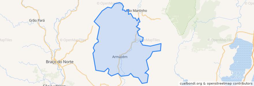 Mapa de ubicacion de Armazém.