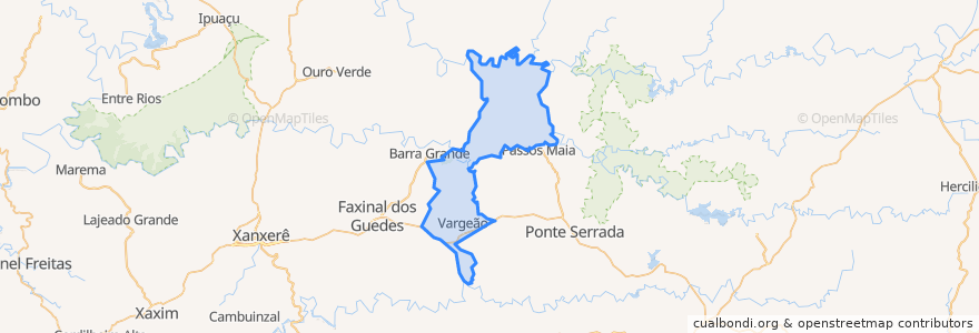 Mapa de ubicacion de Vargeão.