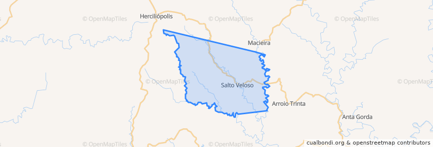 Mapa de ubicacion de Salto Veloso.