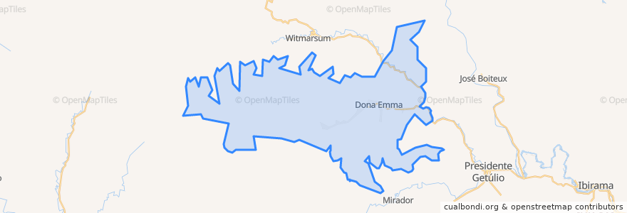 Mapa de ubicacion de Dona Emma.