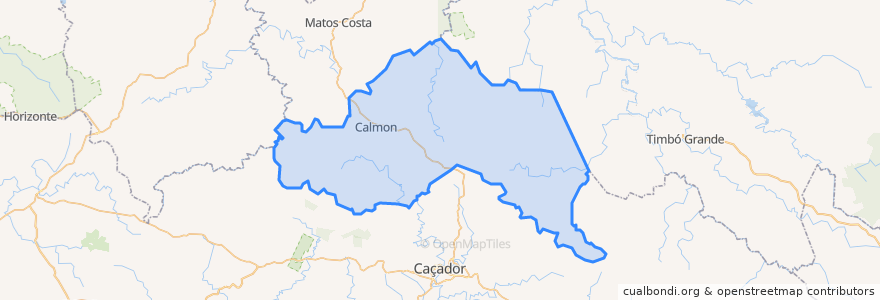 Mapa de ubicacion de Calmon.