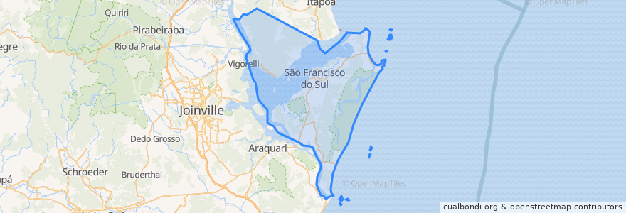 Mapa de ubicacion de São Francisco do Sul.