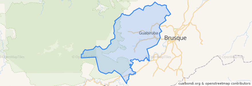 Mapa de ubicacion de Guabiruba.