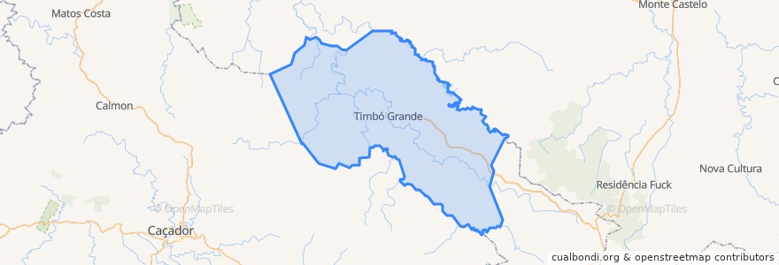 Mapa de ubicacion de Timbó Grande.