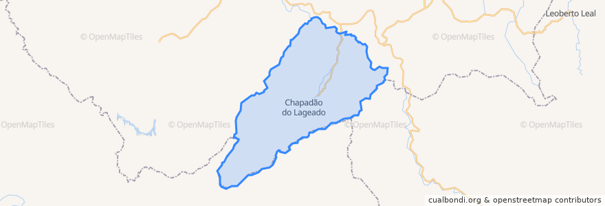 Mapa de ubicacion de Chapadão do Lageado.