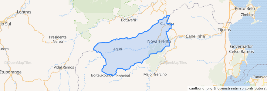 Mapa de ubicacion de Nova Trento.