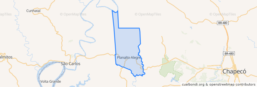 Mapa de ubicacion de Planalto Alegre.