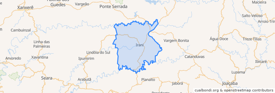 Mapa de ubicacion de Irani.