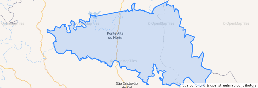 Mapa de ubicacion de Ponte Alta do Norte.