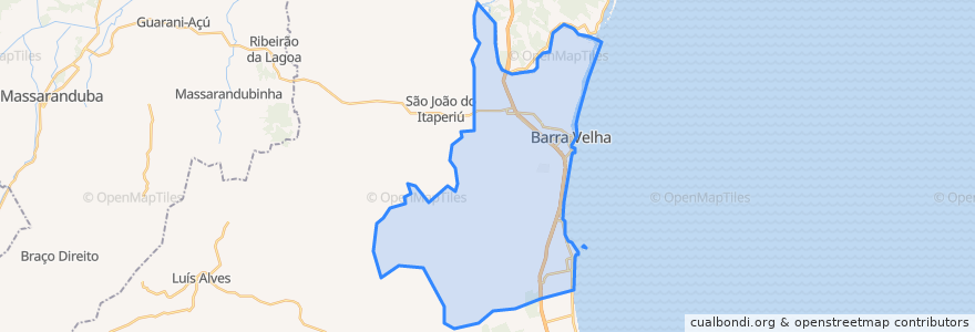 Mapa de ubicacion de Barra Velha.