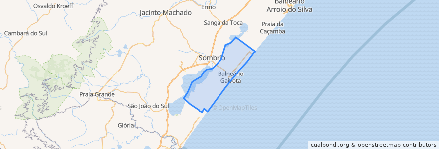 Mapa de ubicacion de Balneário Gaivota.