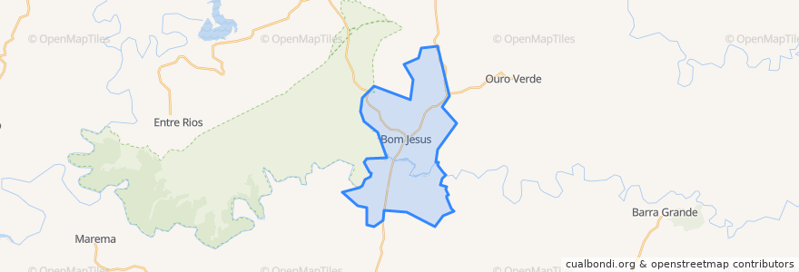 Mapa de ubicacion de Bom Jesus.