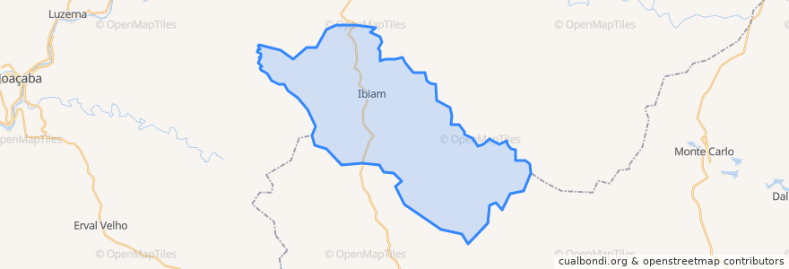 Mapa de ubicacion de Ibiam.