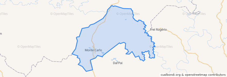 Mapa de ubicacion de Monte Carlo.