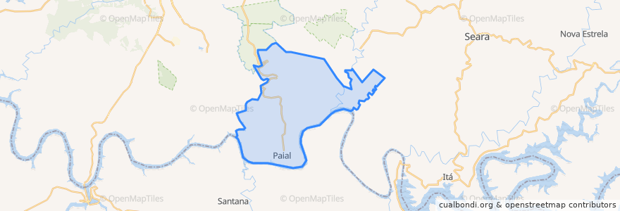 Mapa de ubicacion de Paial.