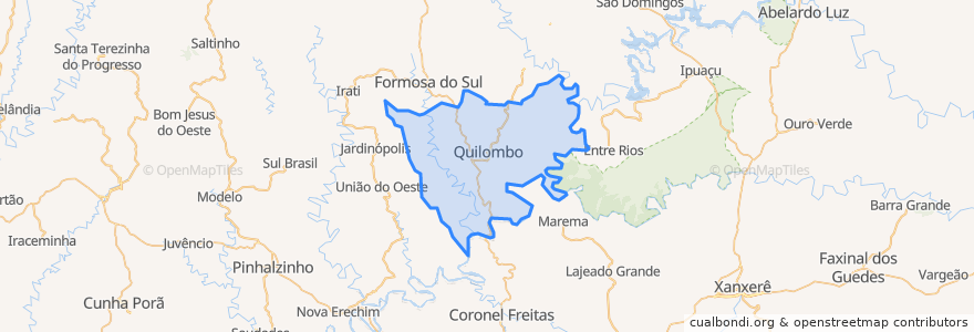 Mapa de ubicacion de Quilombo.