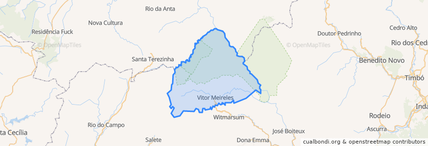 Mapa de ubicacion de Vitor Meireles.