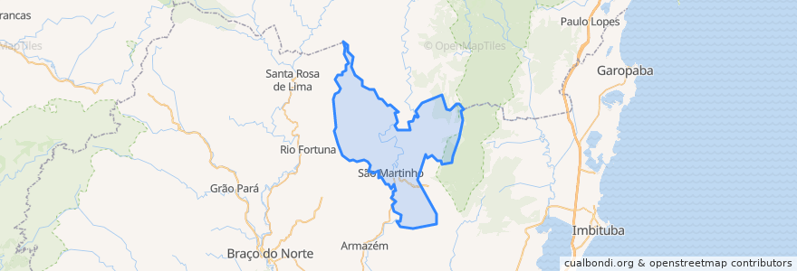 Mapa de ubicacion de São Martinho.