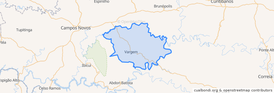 Mapa de ubicacion de Vargem.