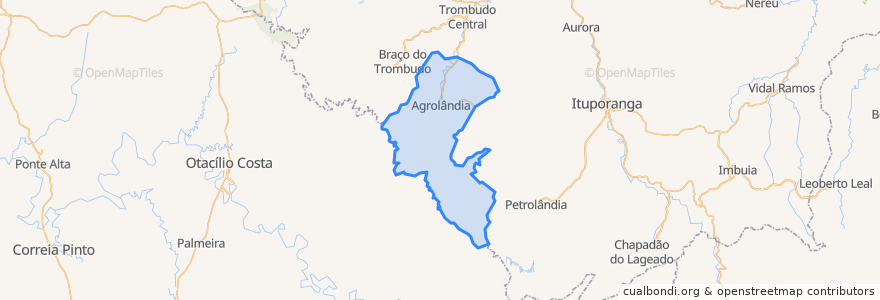 Mapa de ubicacion de Agrolândia.