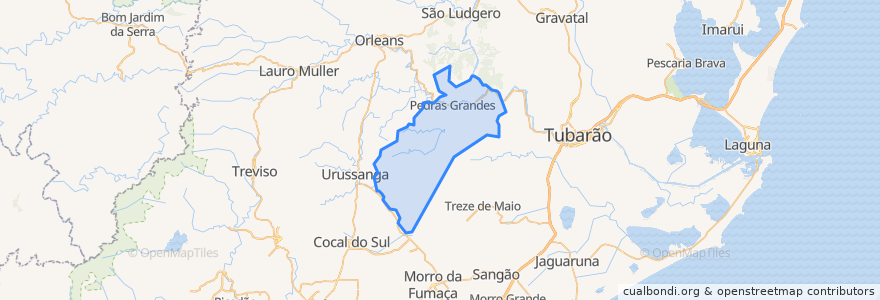 Mapa de ubicacion de Pedras Grandes.