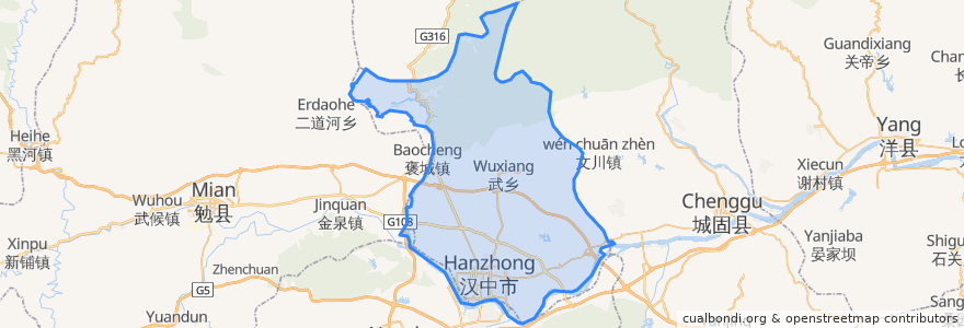 Mapa de ubicacion de 汉台区.