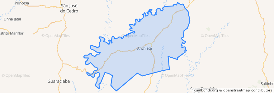 Mapa de ubicacion de Anchieta.