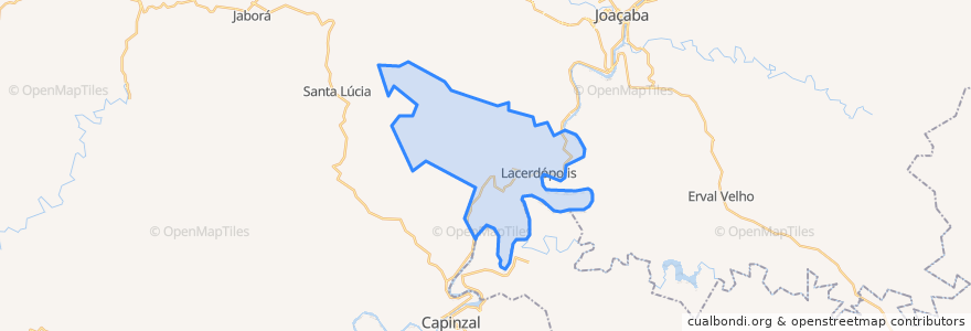 Mapa de ubicacion de Lacerdópolis.